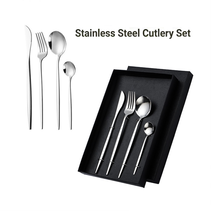 Buy 4 Pieces/Set Stainless Steel Cutlery Set With Gift Box Dinnerware